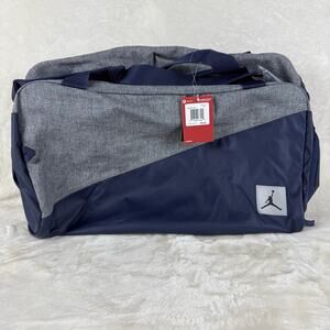 Nike Air Jordan Duffel Bag Navy Gray Jumpman w/ Wet Dry Shoe Pocket NWT